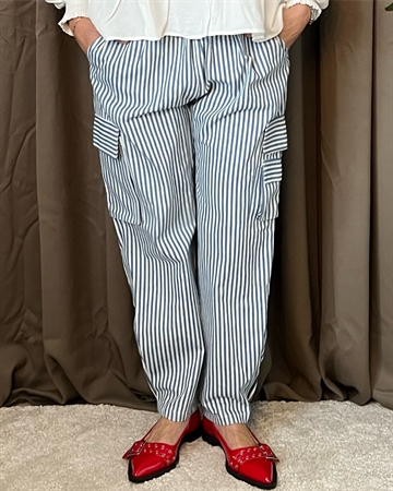 GOSSIA MalleGO Mi Pants G1874 Bukser Blue Creme Stripes 